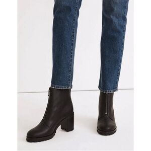 Madewell The Alyce Zip-Front Lugsole Boot Size 9.0